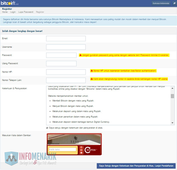 How To Register And Verify Bitcoin Indonesia Account At Bitcoin Co - 